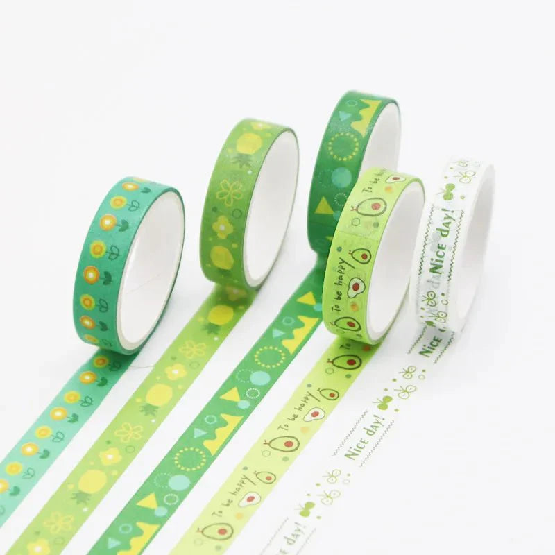 Kawaii Washi Tape Set - 5 Rolls