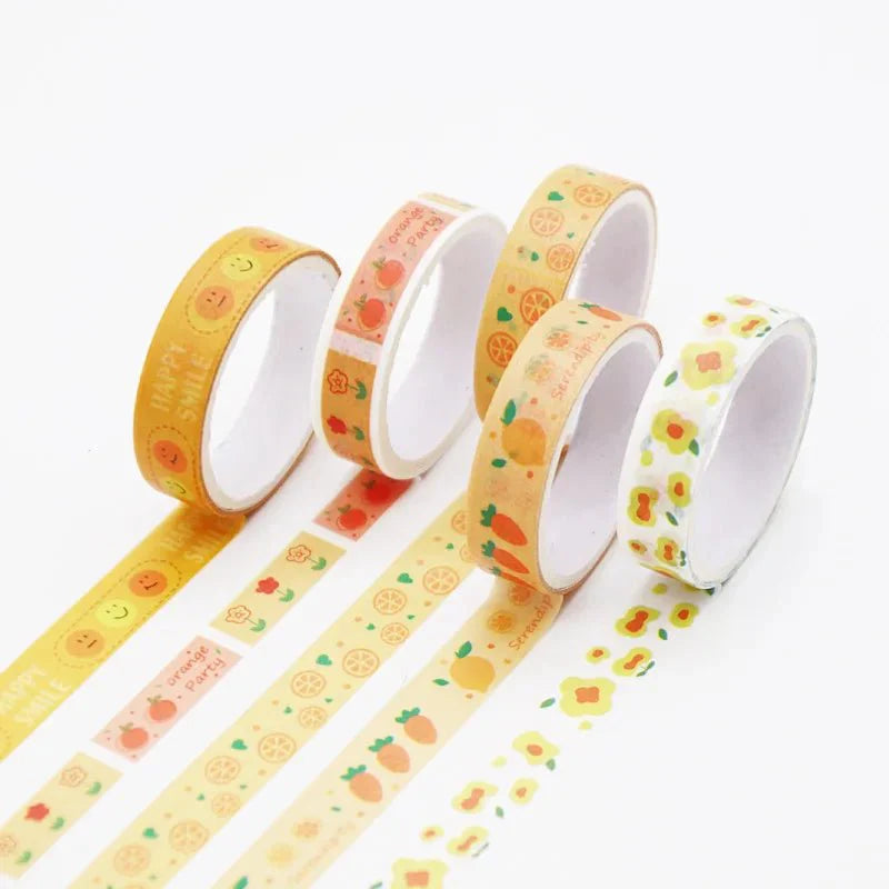 Kawaii Washi Tape Set - 5 Rolls