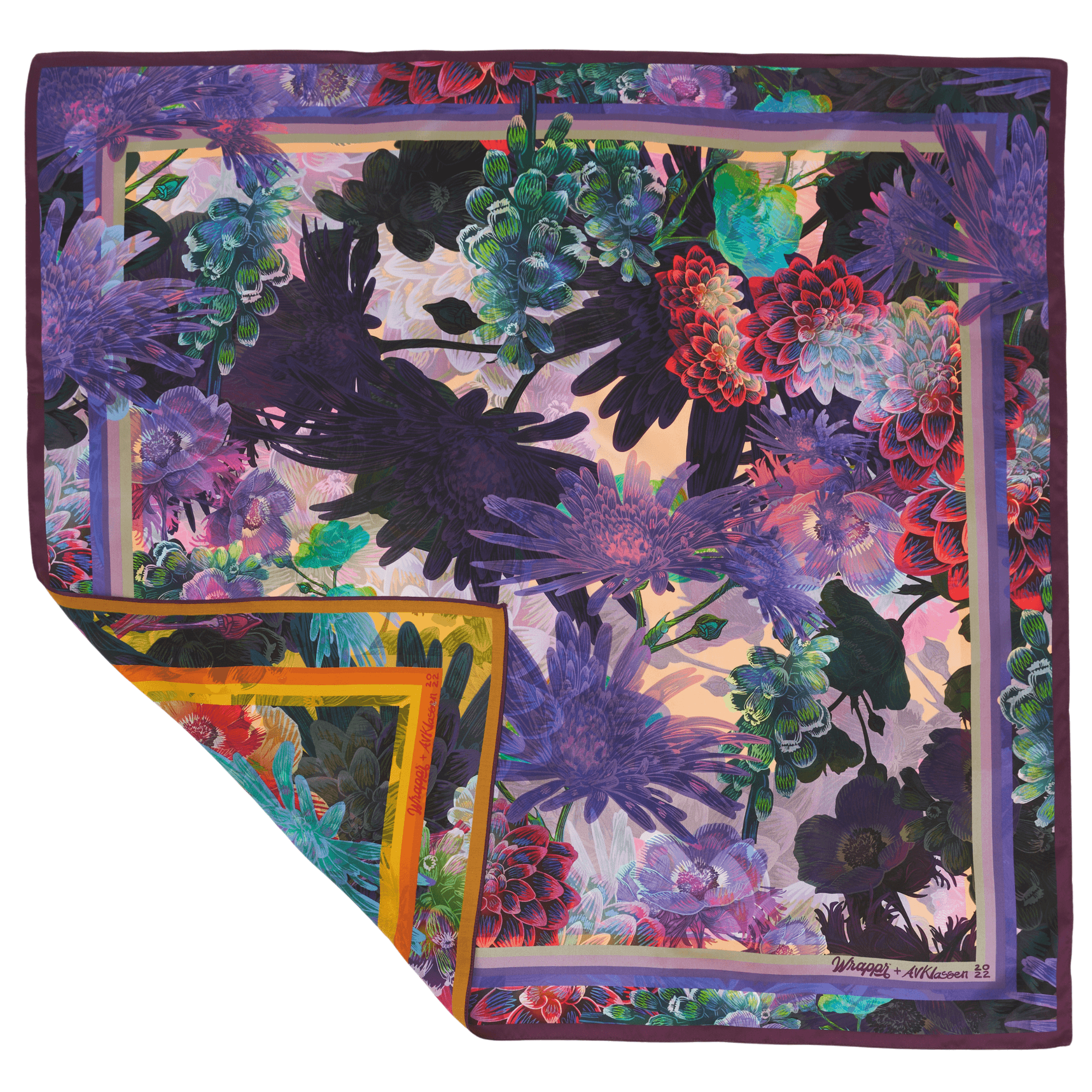 Lilac | 35" Mulberry Silk Furoshiki Gift Wrap by Adam Klassen