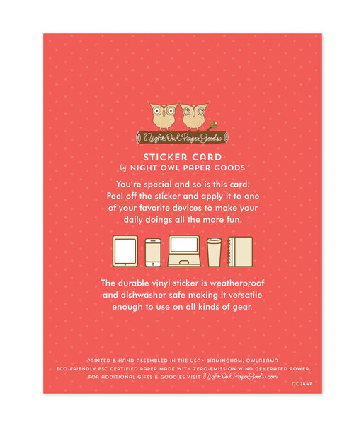 "You Make Me So Smiley" Valentine’s Day Sticker Card