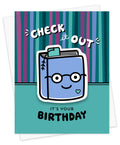 Book Birthday Sticker Birthday Card
