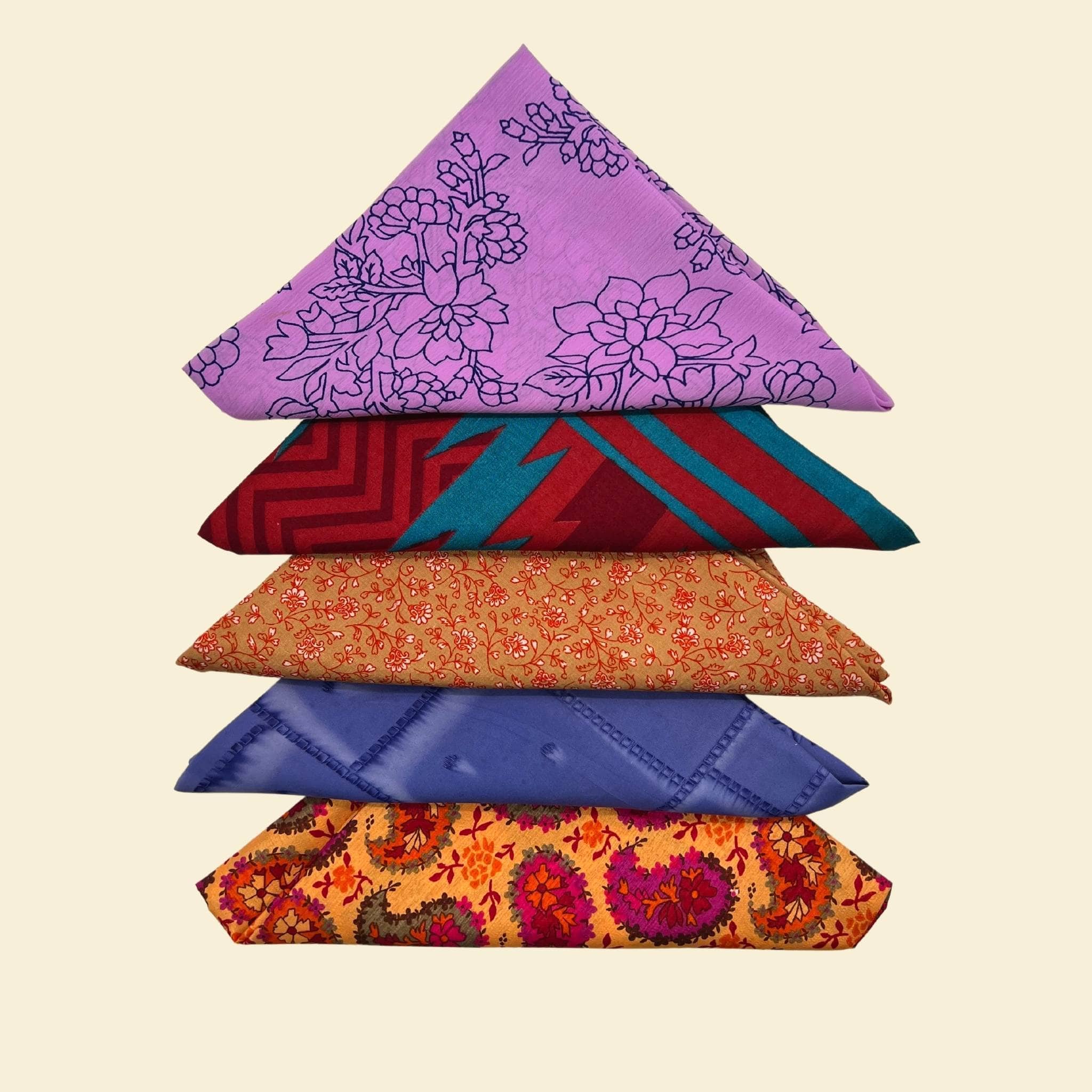 Reusable Sari Silk Furoshiki Gift Wrap & Head Scarf