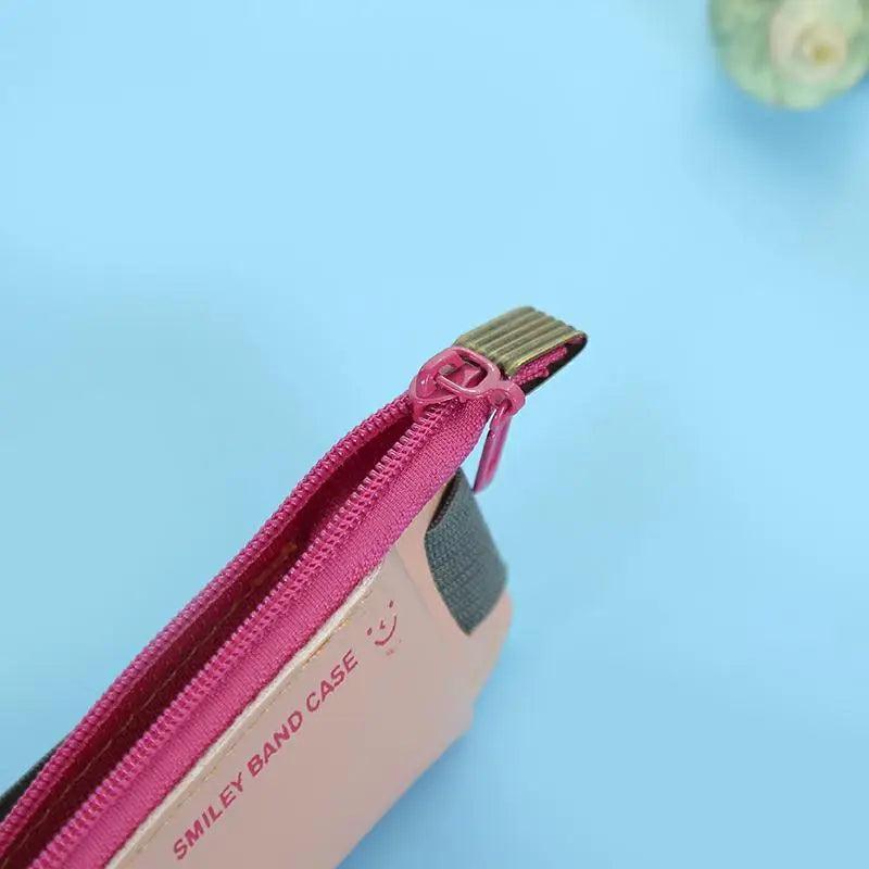 Slim Leather Pencil Case & Book Holder Pouch with Elastic Band