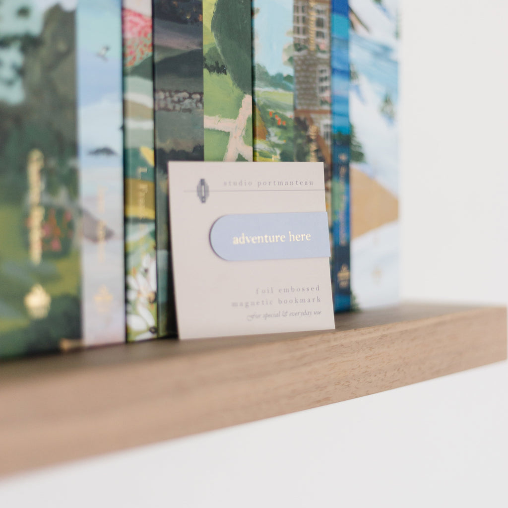 Adventure Here Embossed Magnetic Bookmark