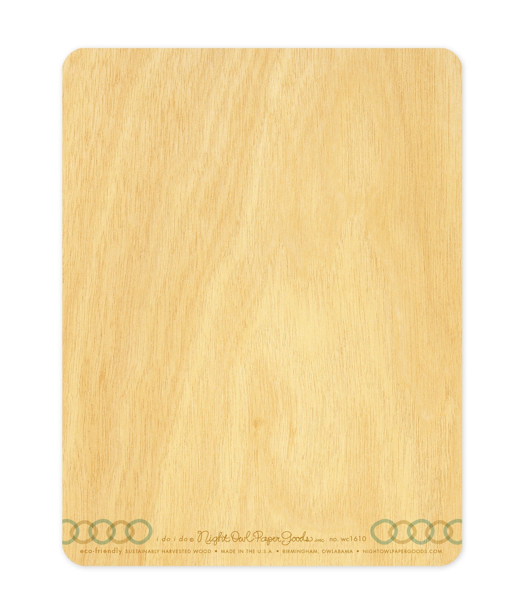 I Do I Do Wood Wedding Card