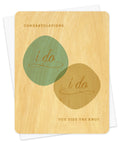 I Do I Do Wood Wedding Card