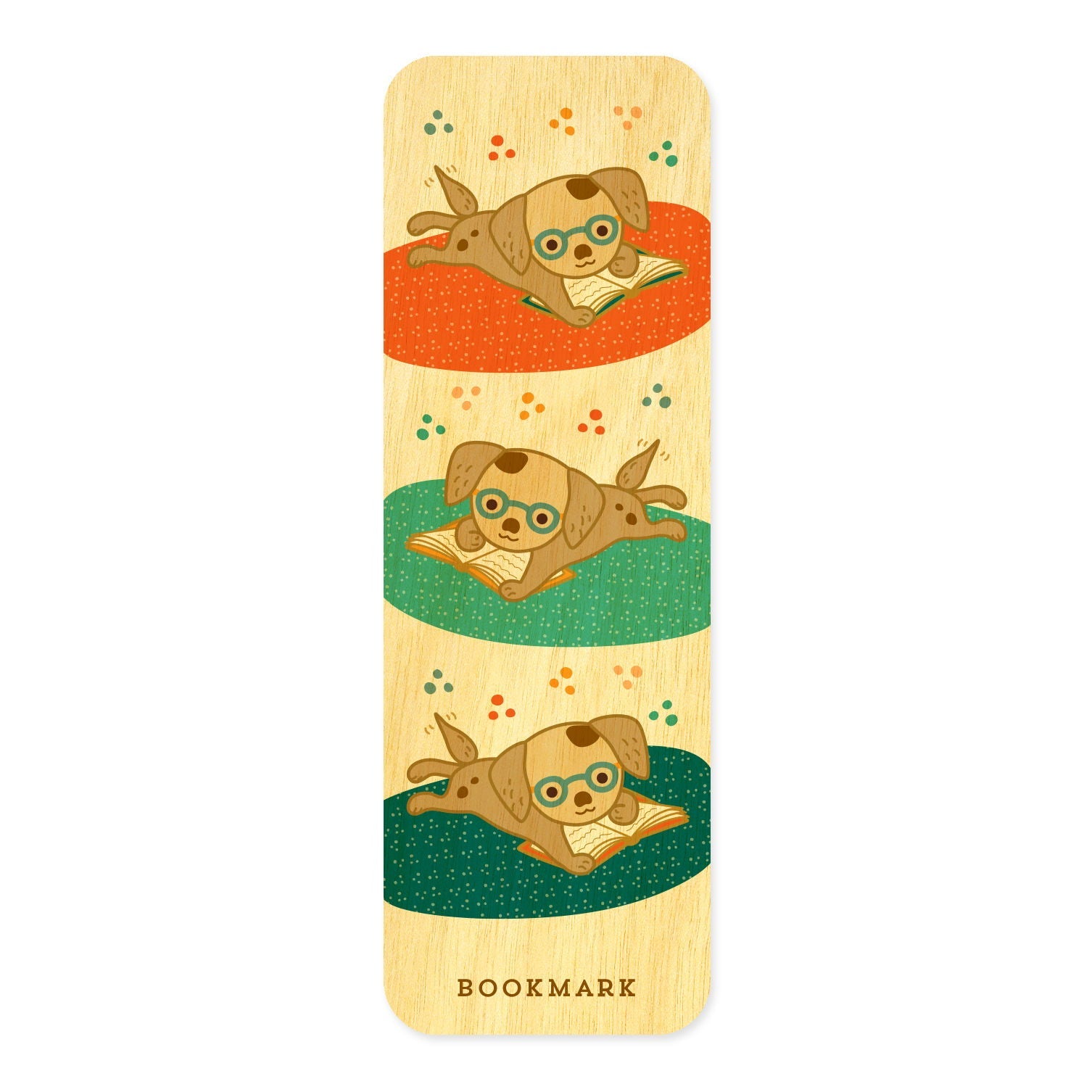 Puppy Pages Mini Wood Bookmark
